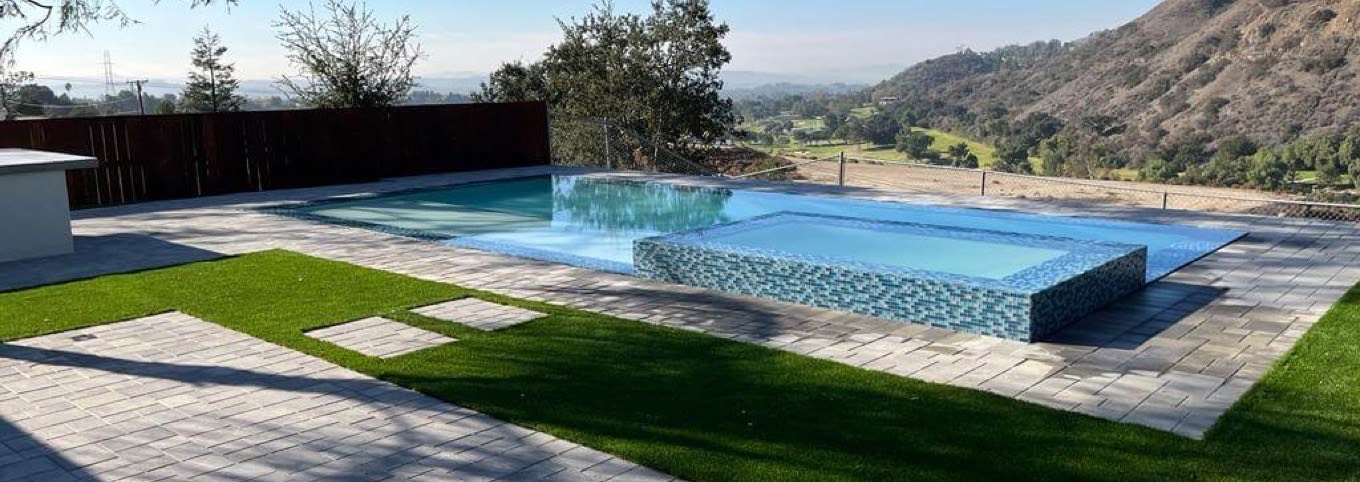 Swimming pool finished by SPEAR, serving Agoura Hills, California
