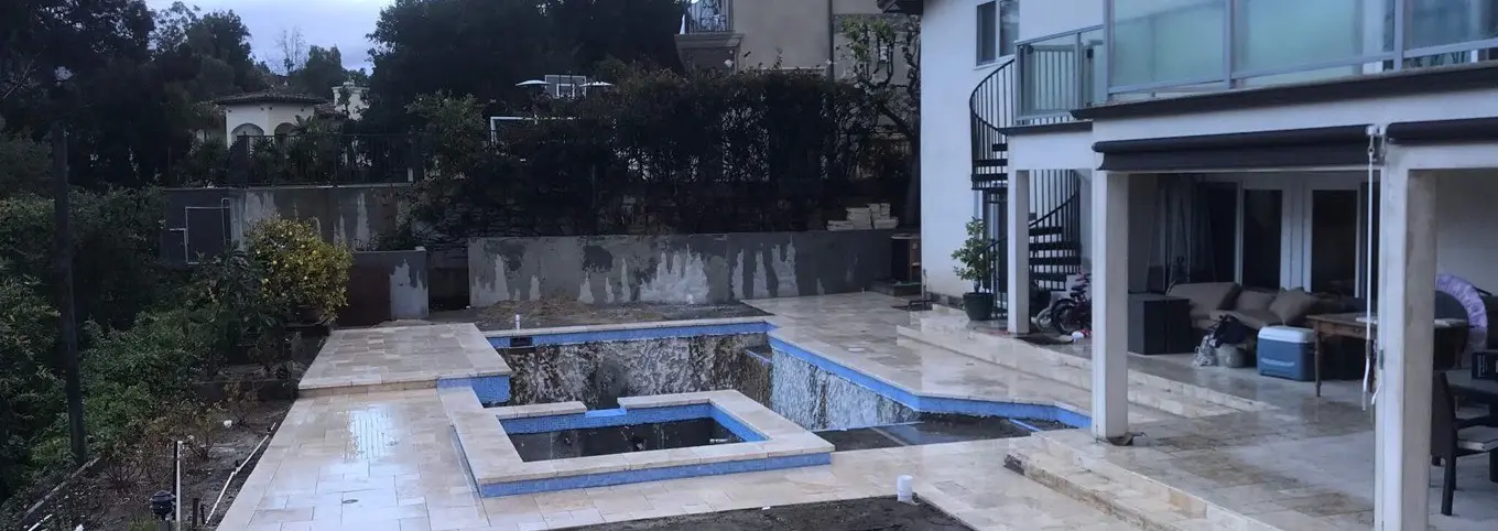 Swimming pool repaired and finished by SPEAR, serving Calabasas, California