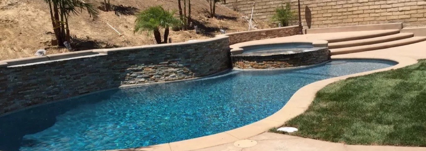 Swimming pool finished by SPEAR, serving Chatsworth, California