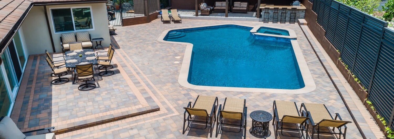 Swimming pool repaired and finished by SPEAR, serving Woodland Hills, California